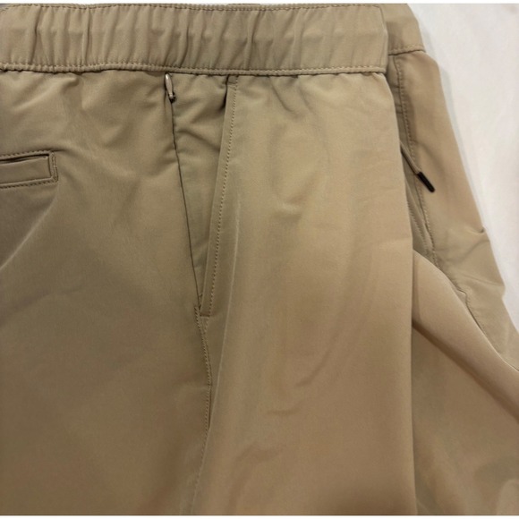 Goodfellow Tech Jogger Shorts L Khaki UPF 50+ Recycled Quick Dry Stretch - Picture 5 of 9